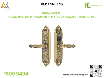 Khóa điện tử Kassler KL-919 Pro Copper App TTLOCK Remote - Màu Copper